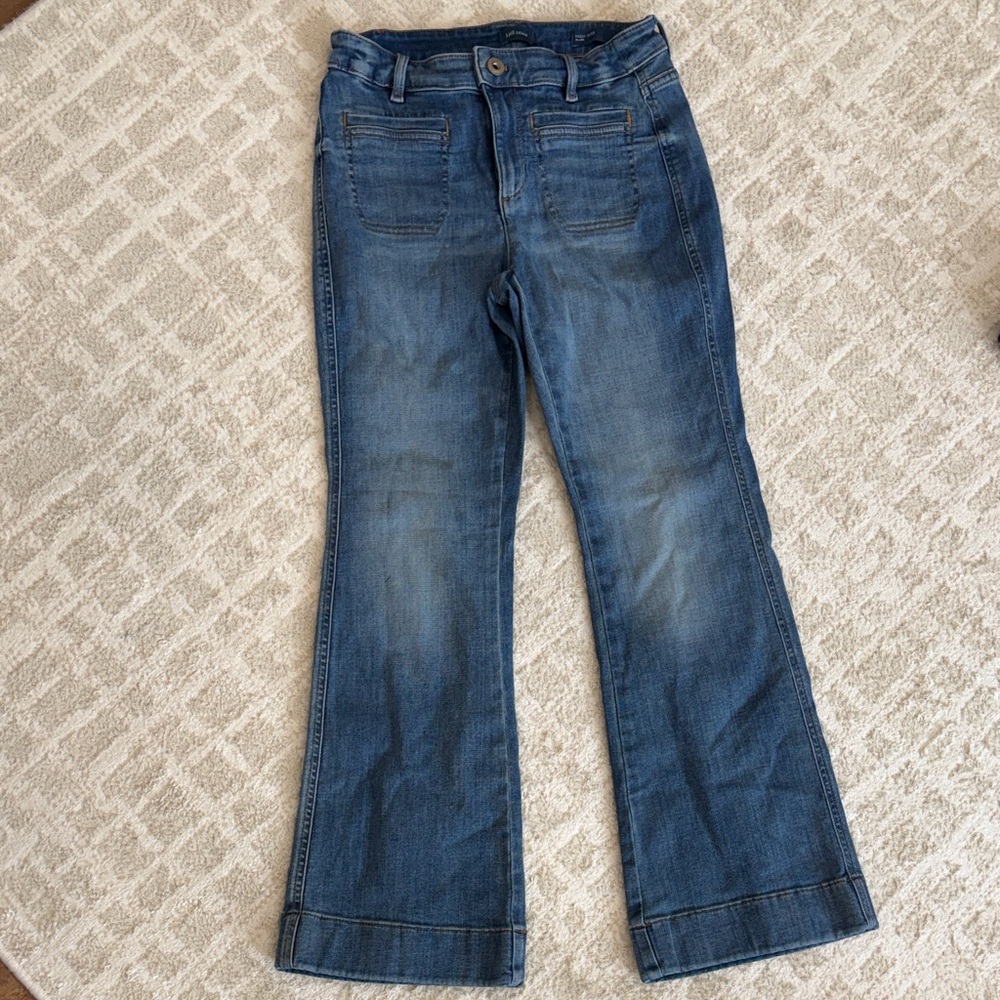 J. Jill Blue Flare Jeans with Subtle Fading